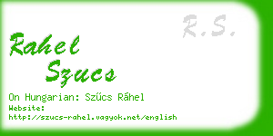 rahel szucs business card